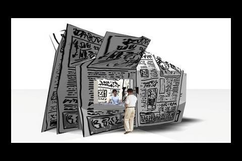 Will Alsop's design for a newspaper stand